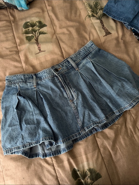 Hollister Pants - Hollister Light Blue Denim Pleated Skort